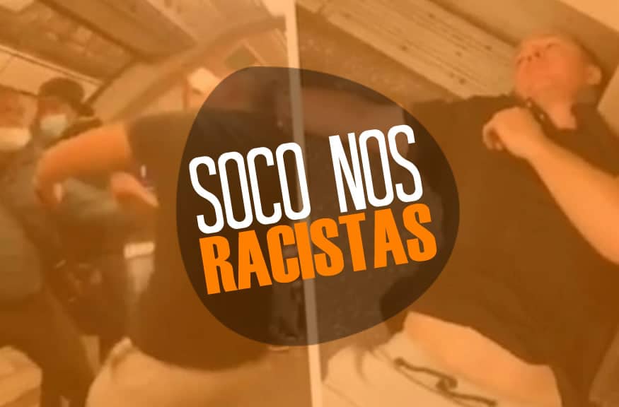 #SocoNosRacistas: britânico ofende jovens negros, leva soco na cara e desmaia dentro de metrô; veja vídeo