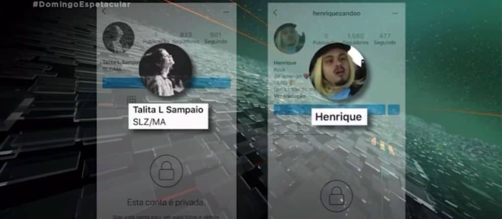 Imagem de perfís do Instagram do pedófilo que foram associadas ao Maicon Kuster